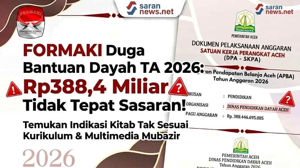 FORMAKI Soroti Indikasi Bantuan Pendidikan Dayah Aceh 2026 Tidak Tepat Sasaran