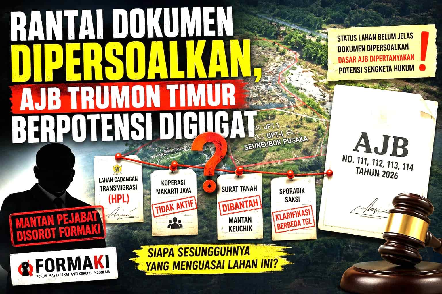 Rantai Dokumen Dipersoalkan, AJB Trumon Timur Berpotensi Digugat