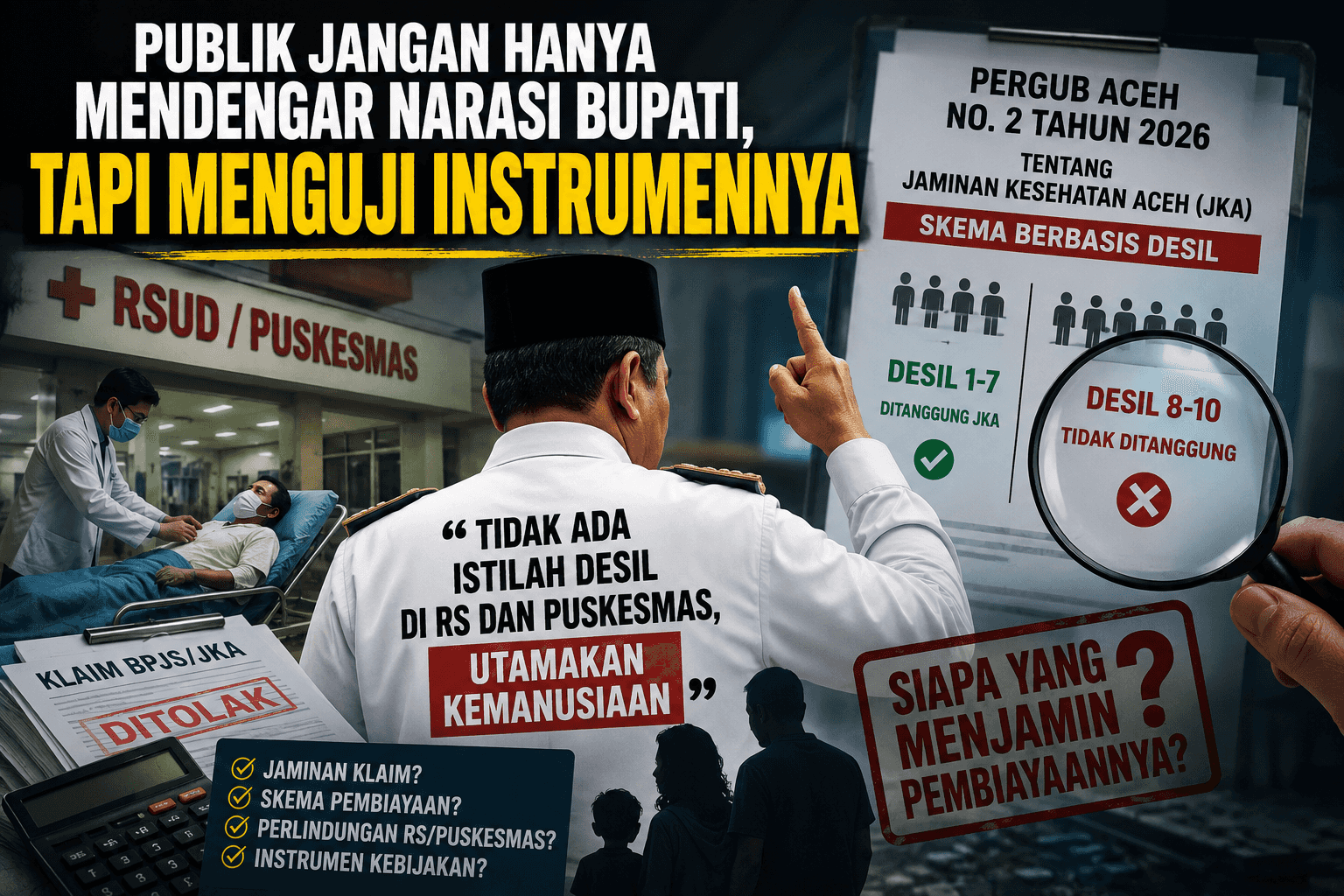 Publik Jangan Hanya Mendengar Narasi Bupati, Tapi Menguji Instrumennya