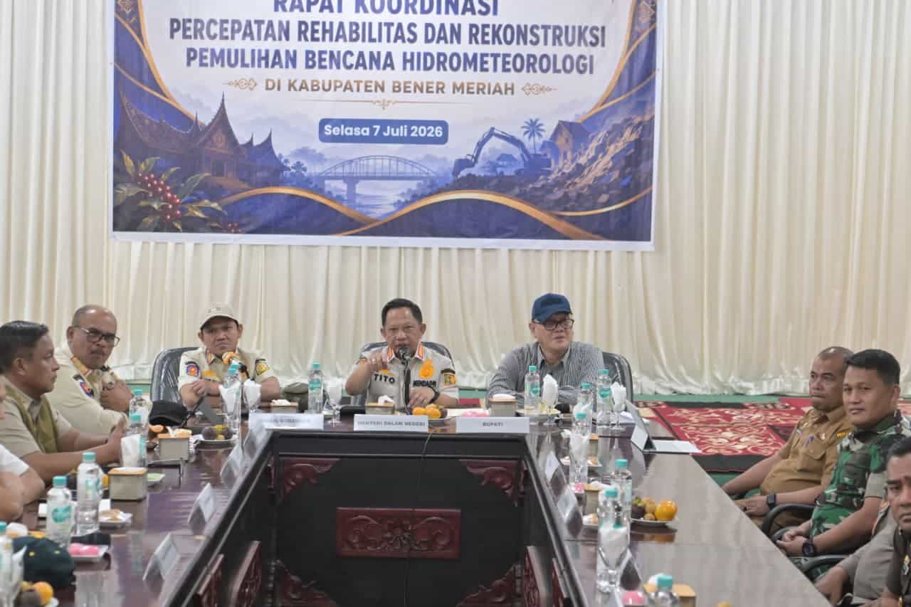 Pemerintah Pusat dan Aceh Percepat Rehabilitasi dan Rekonstruksi Pascabencana Hidrometeorologi di Bener Meriah