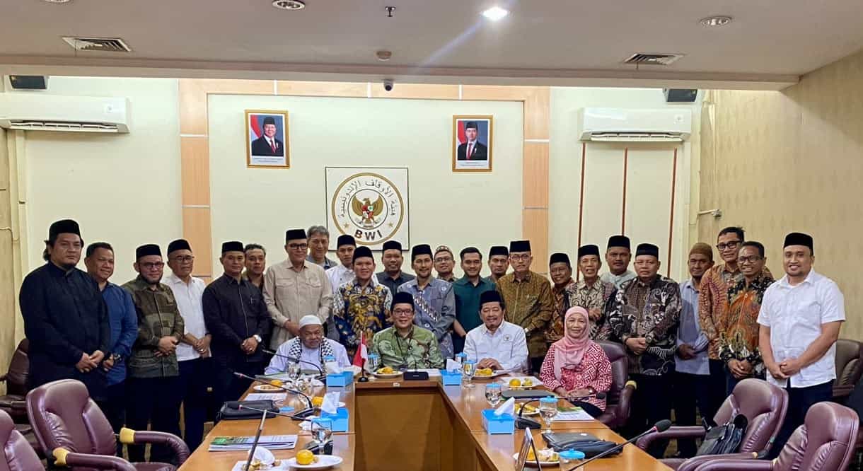 Kawal Wakaf Blangpadang, Pemprov Aceh dan Ulama Temui BWI Pusat