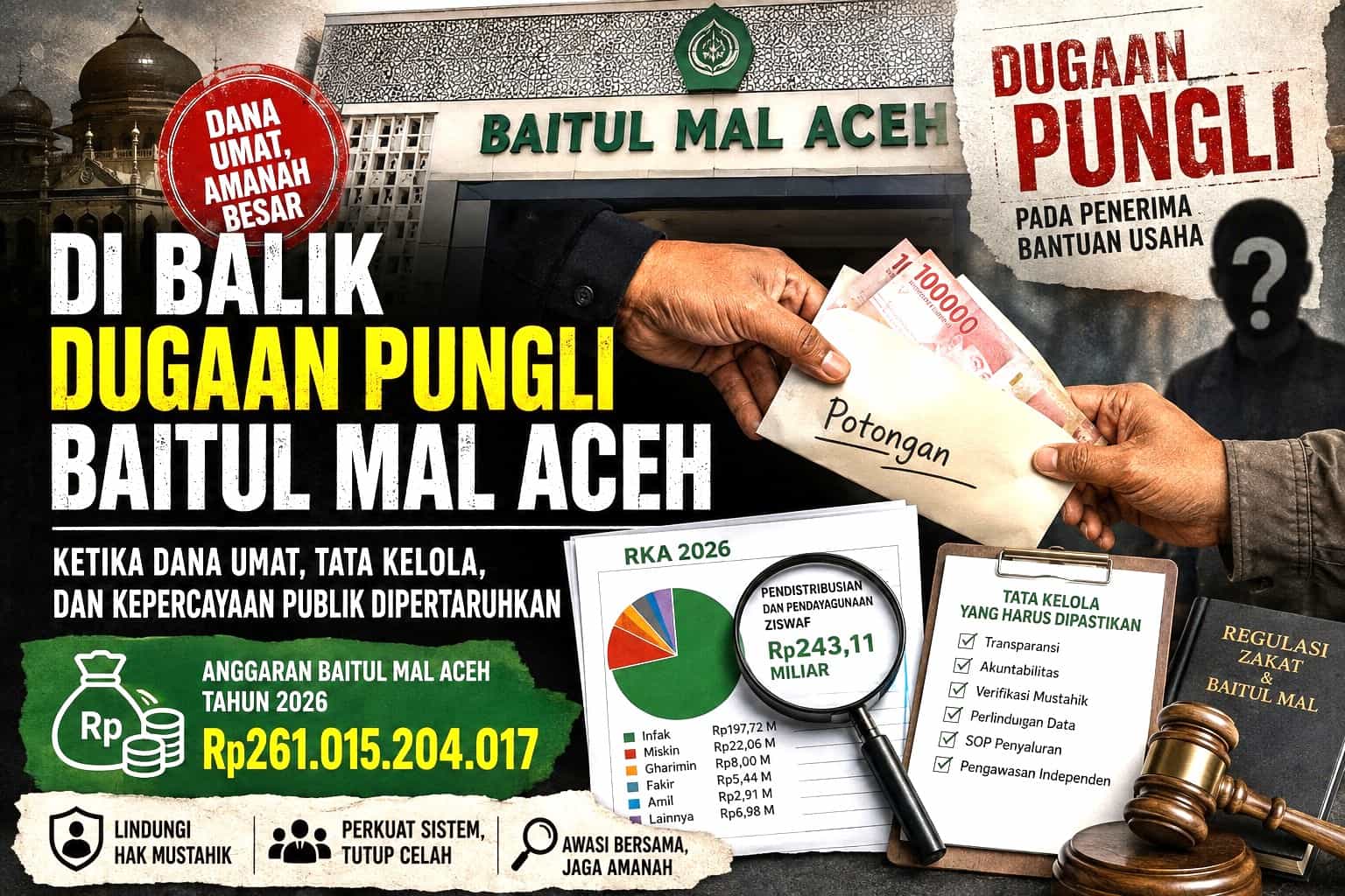 Di Balik Dugaan Pungli Baitul Mal Aceh: Ketika Dana Umat, Tata Kelola, dan Kepercayaan Publik Dipertaruhkan