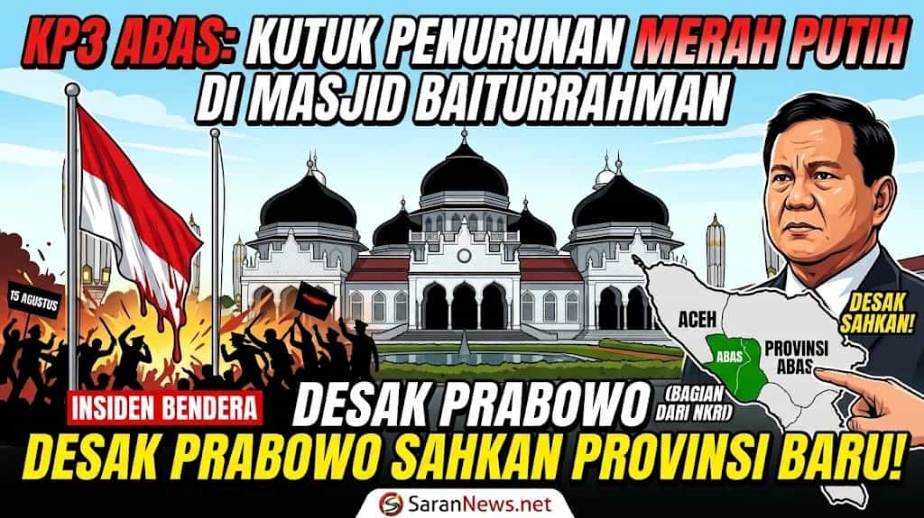 Buntut Insiden 15 Agustus di Banda Aceh, KP3 ABAS Kutuk Penurunan Merah Putih dan Desak Presiden Sahkan Provinsi Baru