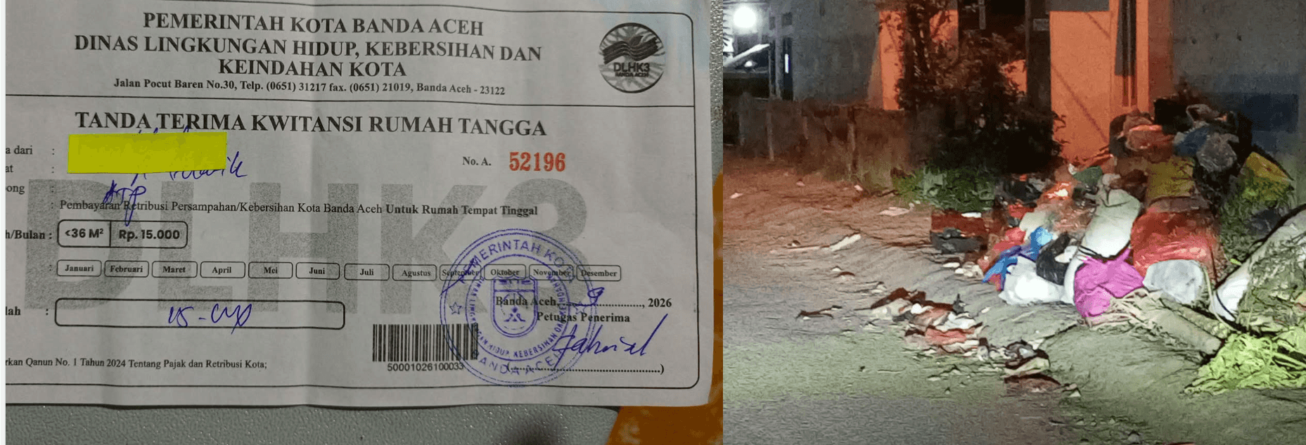 Sampah Menumpuk Dekat Masjid Attaqwa Dusun Surabaya Dibiarkan, Warga Kecewa Petugas DLHK3 Abaikan Pengangkutan