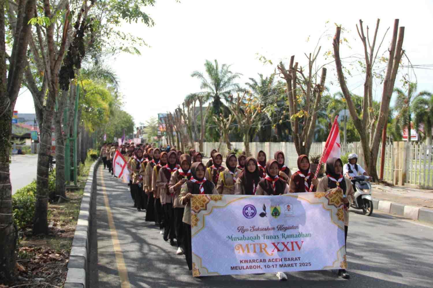 Pemkab Aceh Barat Gelar Pawai Ramadhan 1446 Hijriah, Dengan Seluruh OKP Yang Tergabung