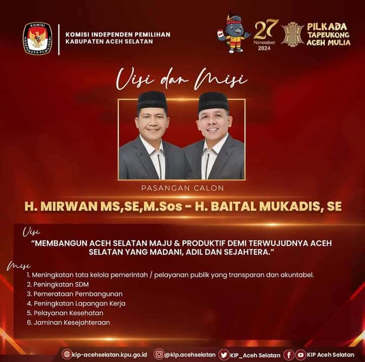 Menunggu Kabinet Baru H.Mirwan dan Baital Mukadis Menuju Aceh Selatan Maju dan Produktif
