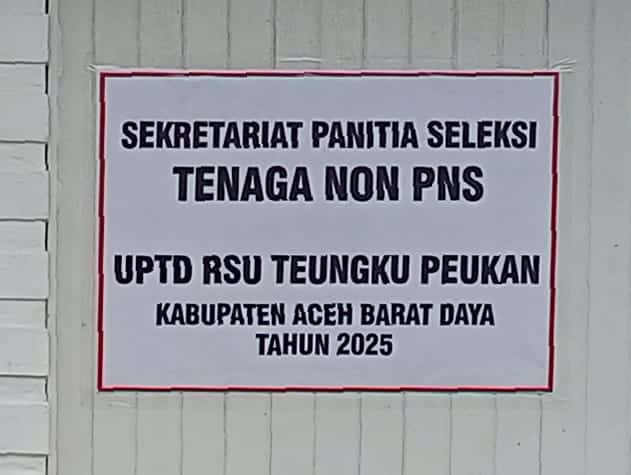Rekrutmen Tenaga Non-ASN RSUD Teungku Peukan – Antara Niat Baik, Penundaan Mendadak, dan Ketidakpastian Nasib Pelamar