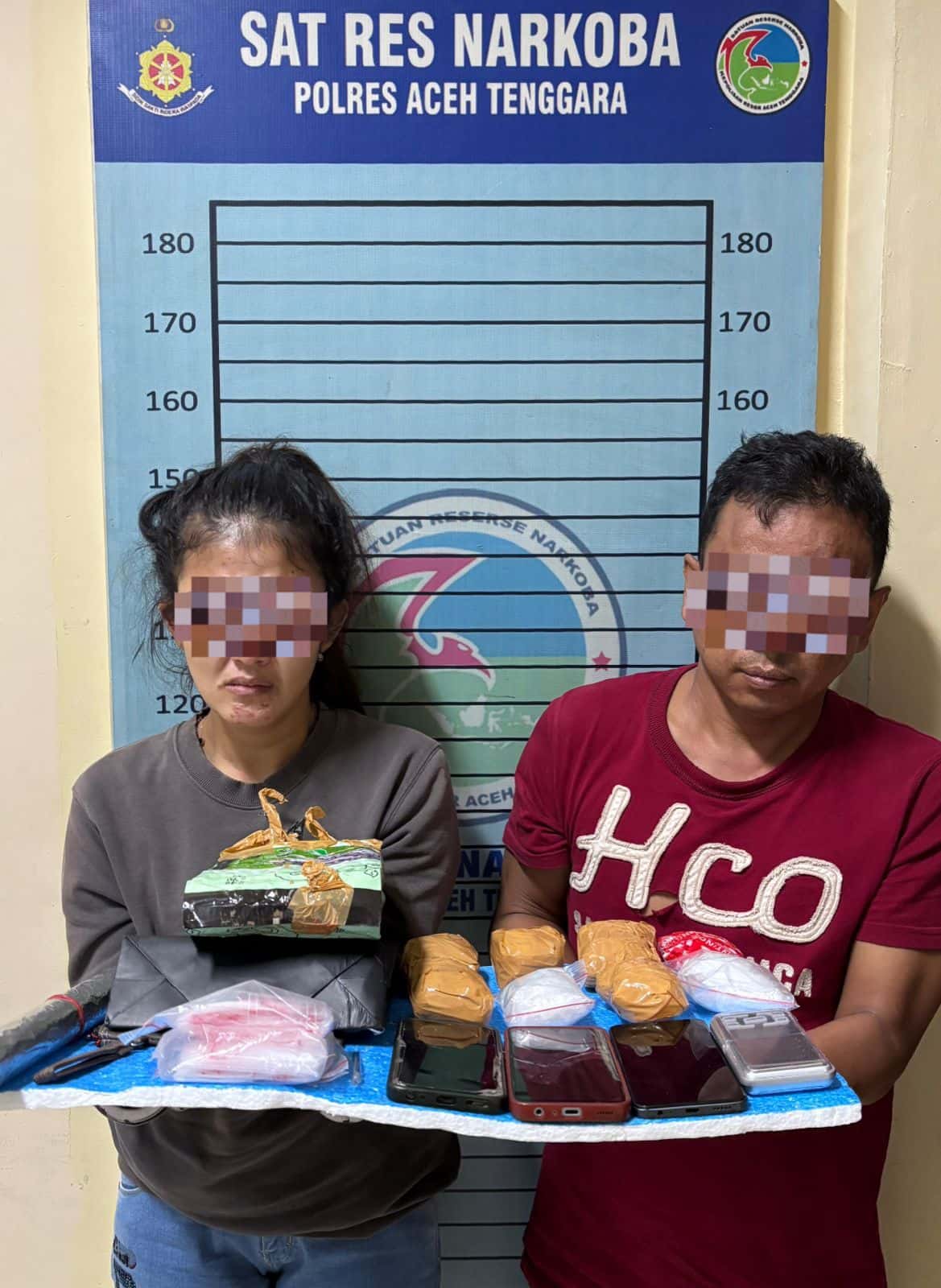 Polres Aceh Tenggara Ungkap Jaringan Narkoba Antarprovinsi Sita 833,88 Gram Sabu