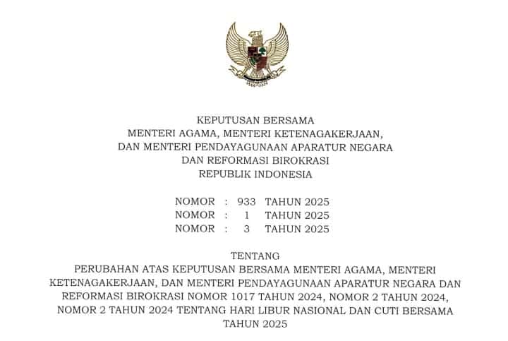 Pemerintah Resmi Tambah Cuti Bersama 18 Agustus 2025 untuk Rayakan HUT Ke-80 RI