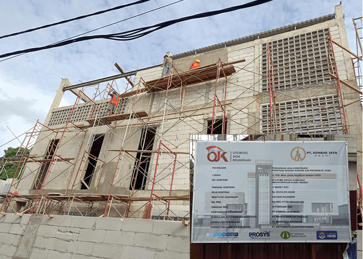 Kontraktor Proyek OJK Aceh Kembali Abaikan K3, FORMAKI Siapkan Surat Peringatan ke OJK Pusat