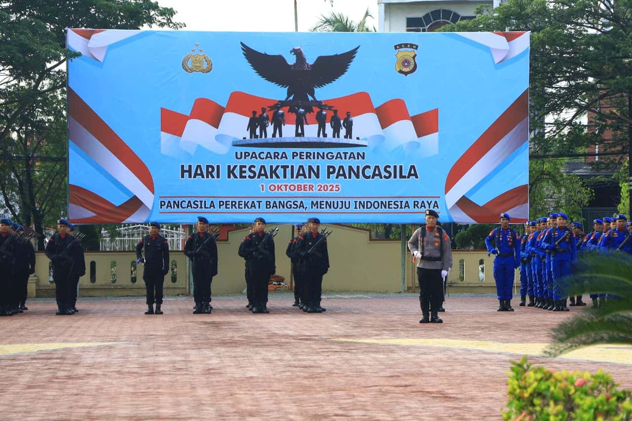 Polda Aceh Gelar Upacara Peringatan Hari Kesaktian Pancasila