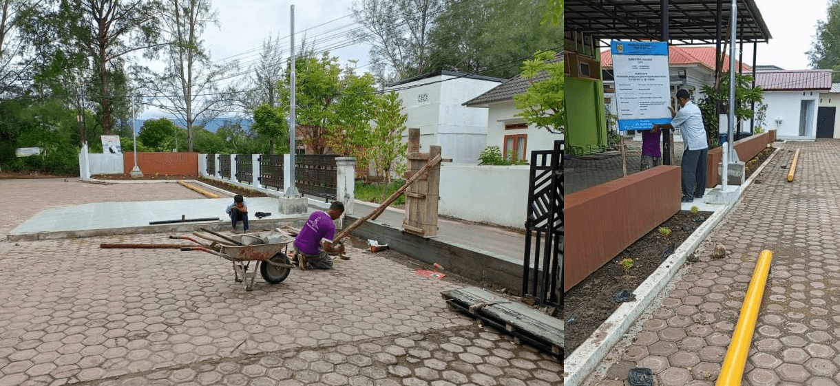 Minim Pengawasan, Papan Proyek Landscape Puskesmas Ulee Kareng Baru Dipasang Saat Ditemui Wartawan