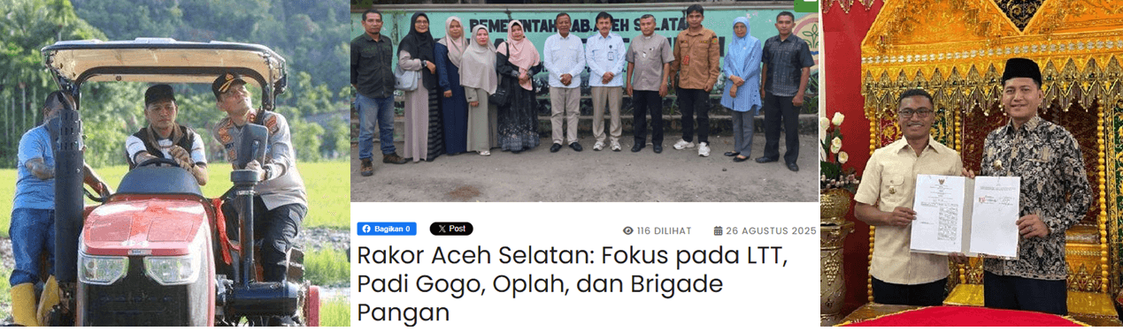 Ketahanan Pangan Aceh Selatan: Menimbang Ambisi Swasembada di Balik Realitas MoU