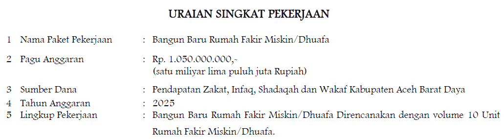 Pemkab Abdya Siap Bangun 10 Rumah Dhuafa, Sumber Dana Murni dari ZIS Ummat