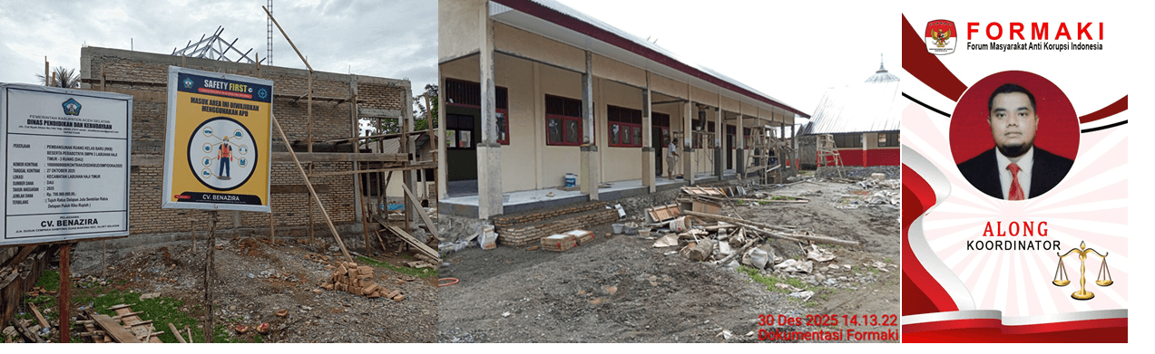 Formaki “Gerebek” Proyek RKB SMPN 3 Labuhanhaji Timur: Administrasi “Sulap” 100 Persen, Fakta Lapangan Masih Aduk Semen