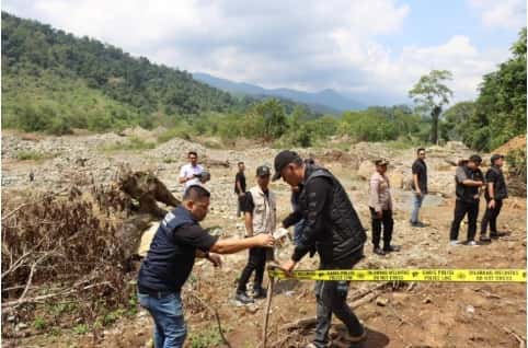 Aparat Gabungan Serbu Tambang Emas Ilegal di Siron, Gubuk Pemain Dibakar