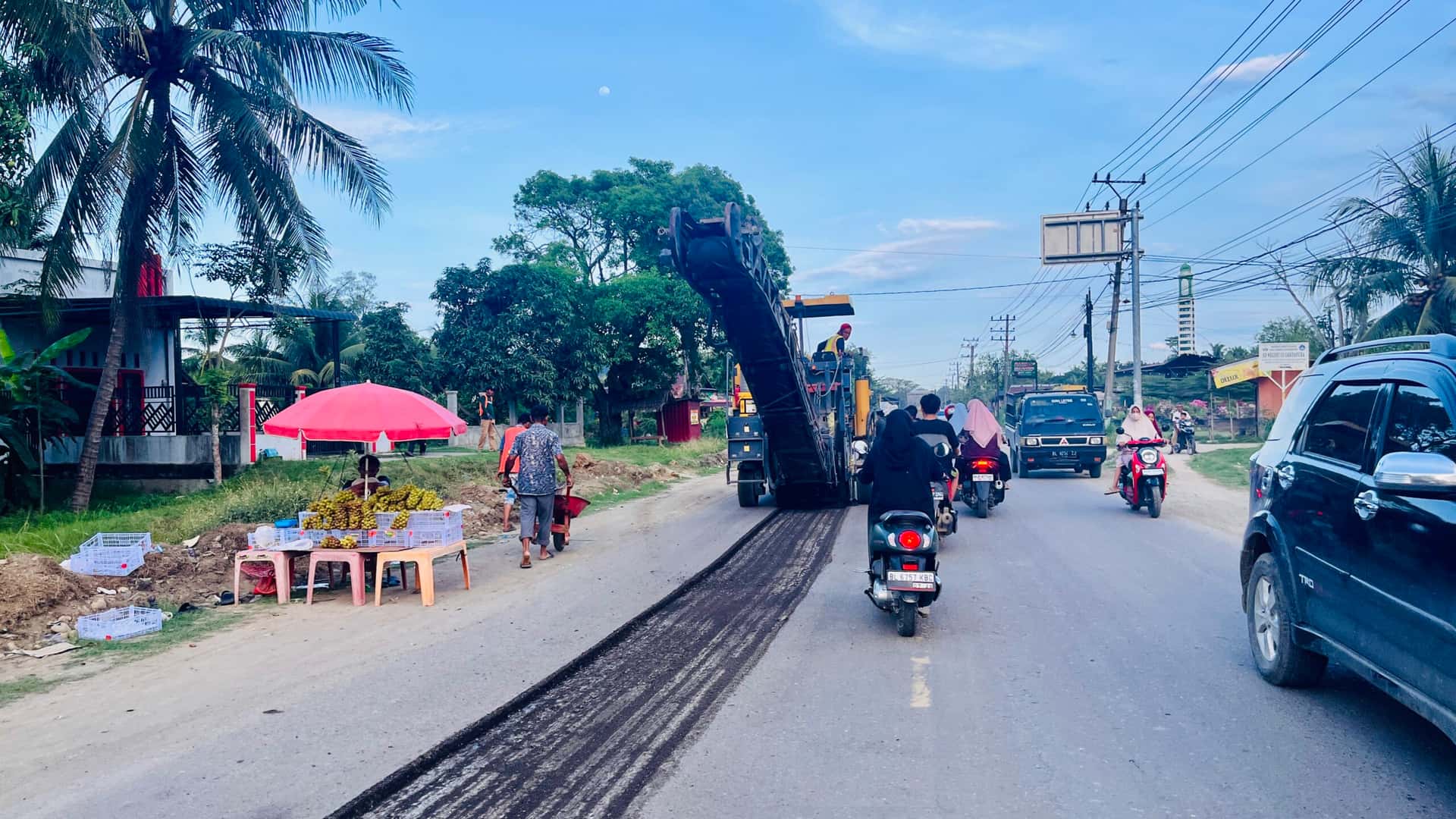 Proyek Jalan Nasional 90 Km di Gandapura Masuki Tahap Milling, Pengendara Diminta Waspada