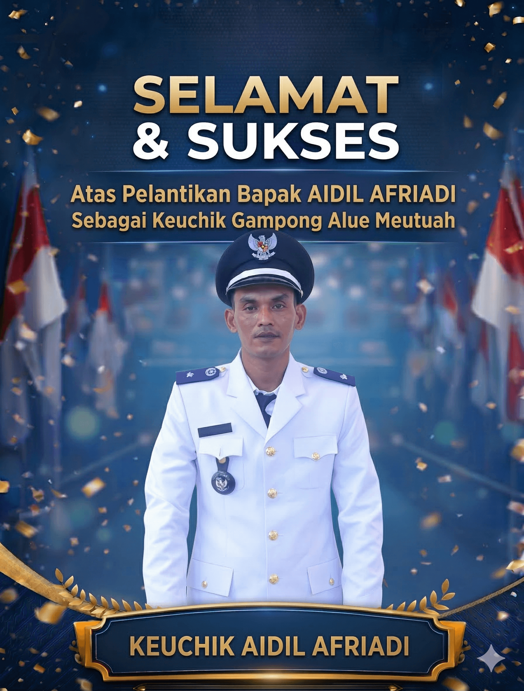 Aidil Afriadi Resmi Dilantik Pimpin Gampong Alue Meutuah, Sosok Muda Dari Teknisi Konstruksi, Atlet Volly, Hingga Nakhoda Desa