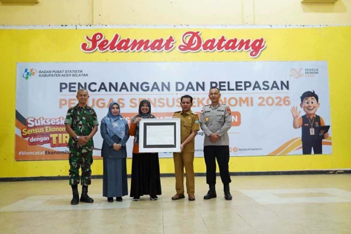 Wakil Bupati Aceh Selatan Baital Mukadis mencanangkan Sensus Ekonomi 2026