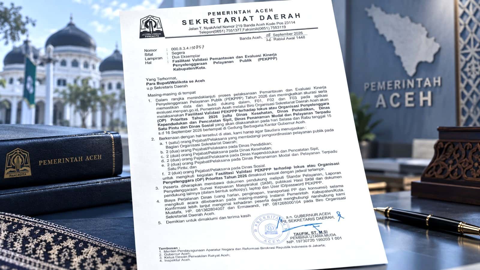 Pemprov Aceh Validasi Kinerja Pelayanan Publik 23 Kabupaten/Kota, 253 Peserta Diundang