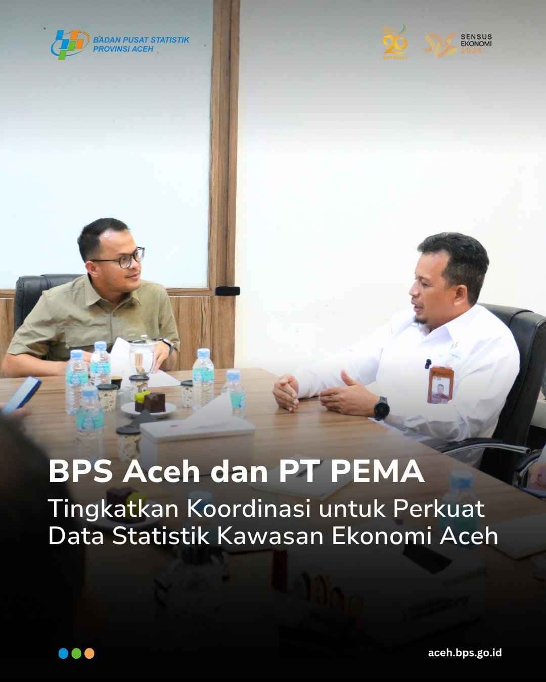Koordinasi BPS Provinsi Aceh bersama PT PEMA untuk memperkuat data statistik kawasan ekonomi dan industri di Aceh.