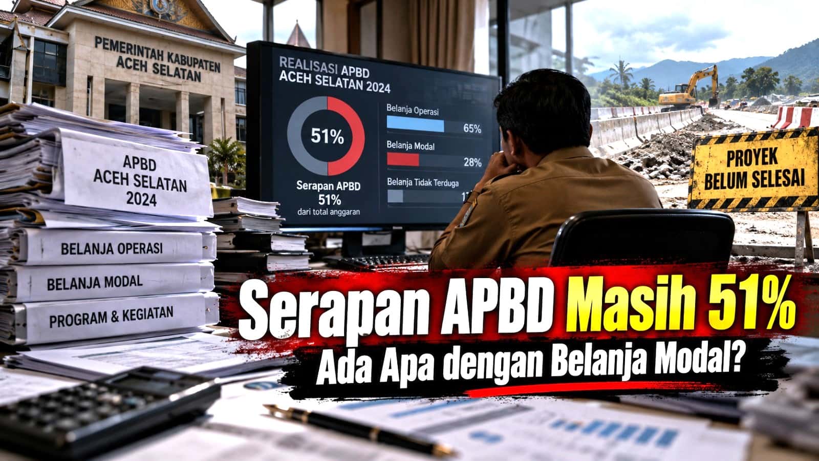 Memasuki Oktober, Serapan APBD Aceh Selatan Masih 51 Persen, Ada Apa dengan Belanja Modal?