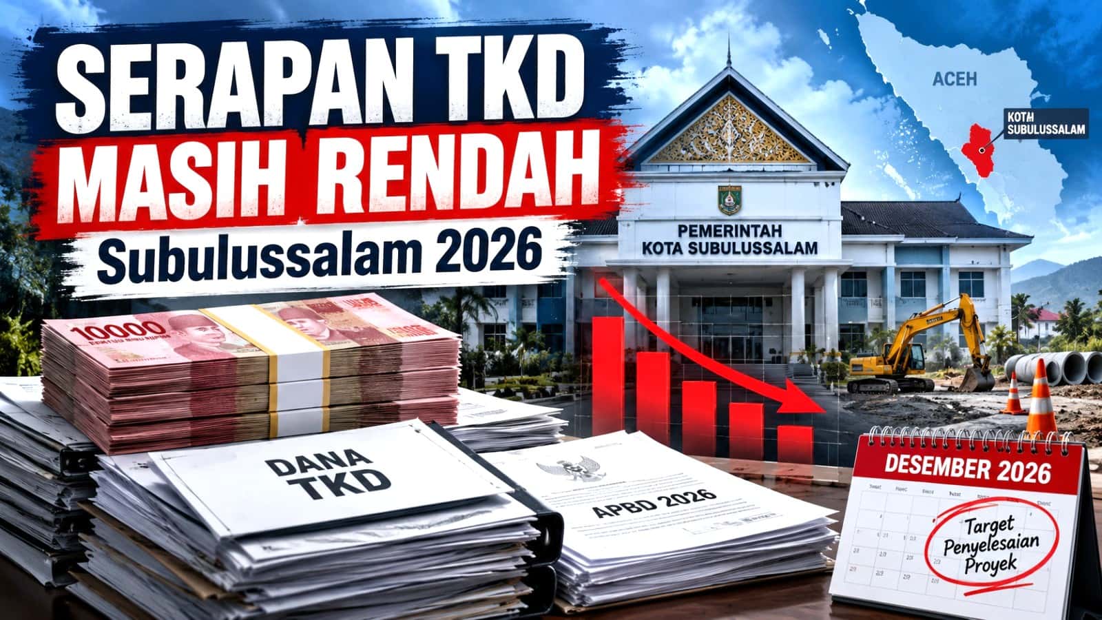 Serapan Tambahan TKD Subulussalam Masih Rendah, Target Penyelesaian Desember Jadi Sorotan