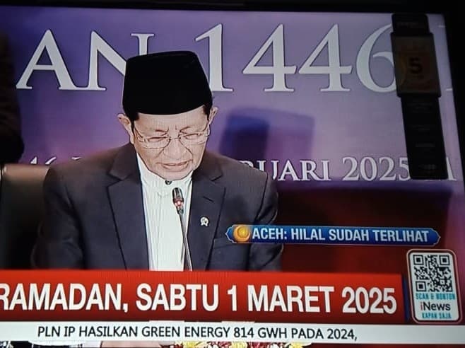 Sah ,Awal Ramadhan 1446 H Jatuh pada 1 Maret 2025