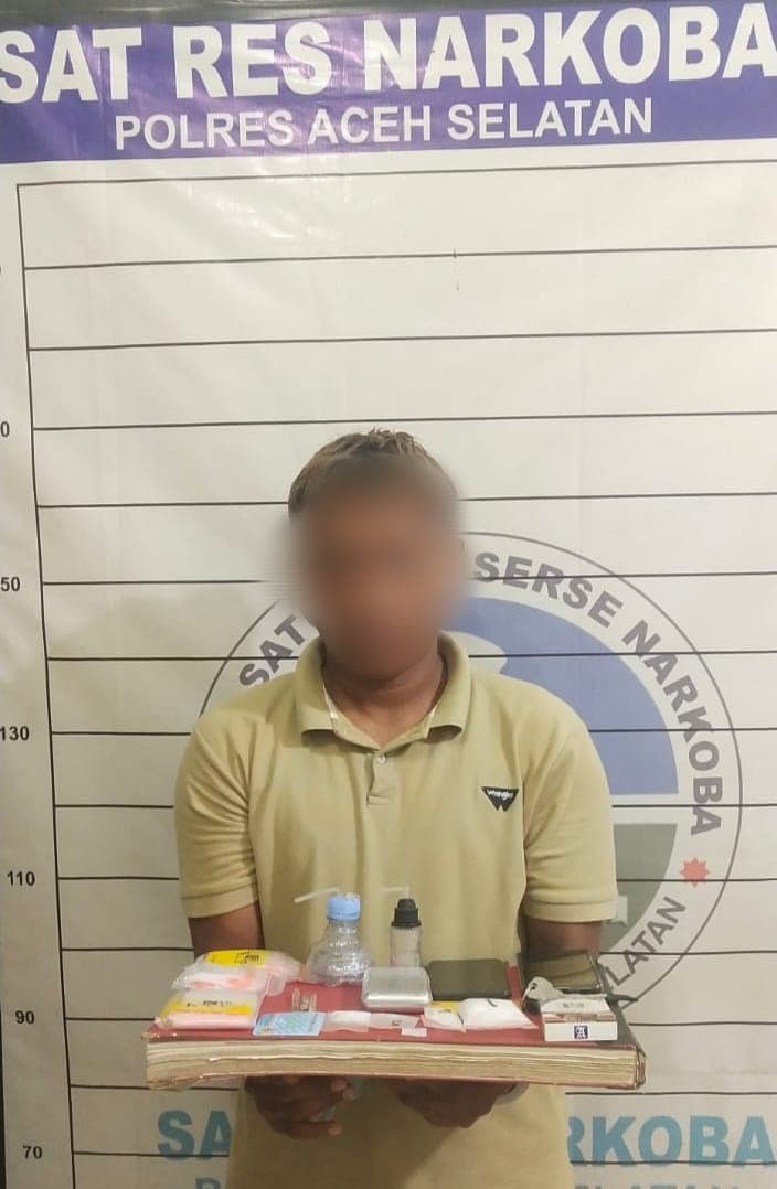 Pelaku Penyalahgunaan Narkoti Di Tangkap Satres Narkoba Aceh Selatan