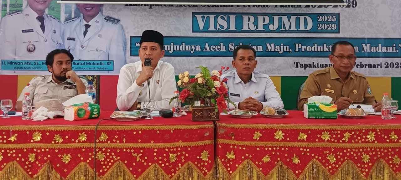 Bupati dan Anggota DPRK  Hadiri Kick Of Meeting RPJMK Aceh Selatan 2025-2029
