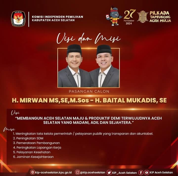 Menunggu Kabinet Baru H.Mirwan dan Baital Mukadis Menuju Aceh Selatan Maju dan Produktif