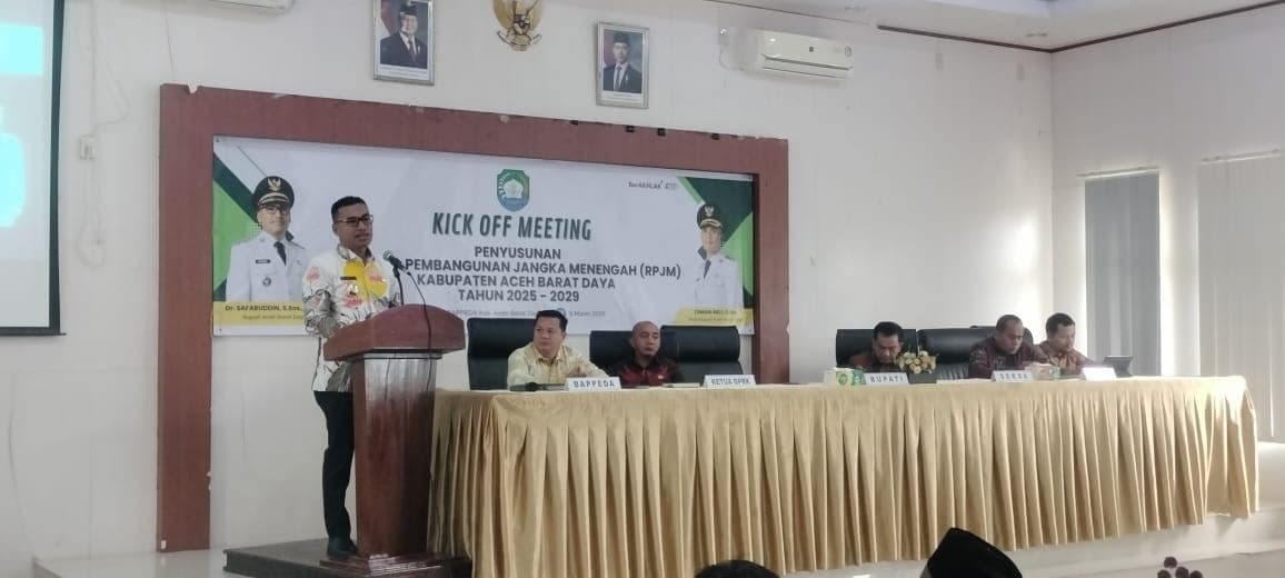 RPJM Kabupaten Abdya Hingga 2029 Mulai Disusun, Safaruddin Minta Diselaraskan dengan Visi-Misi nya