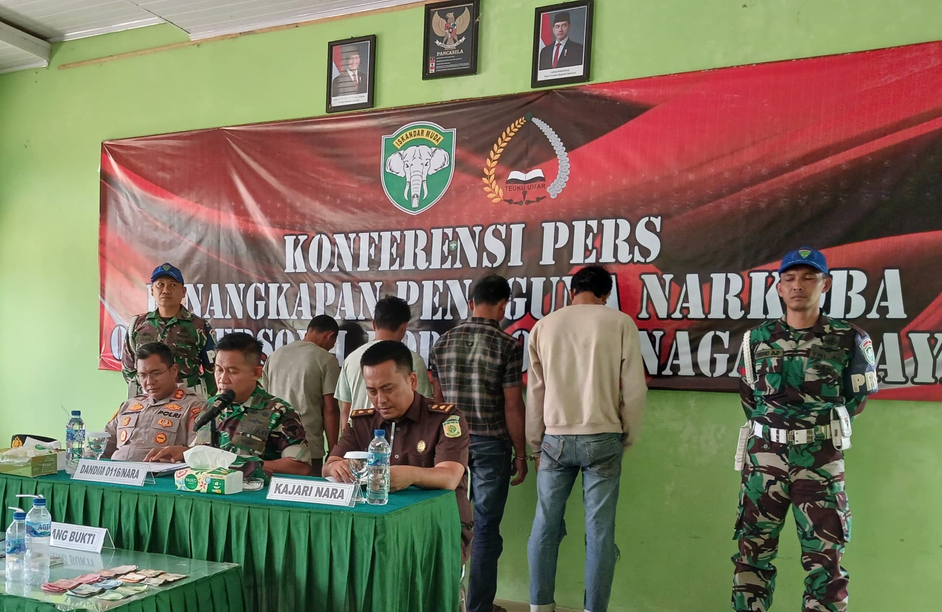 Empat Pemuda Pesta Sabu di Nagan Raya Ditangkap TNI