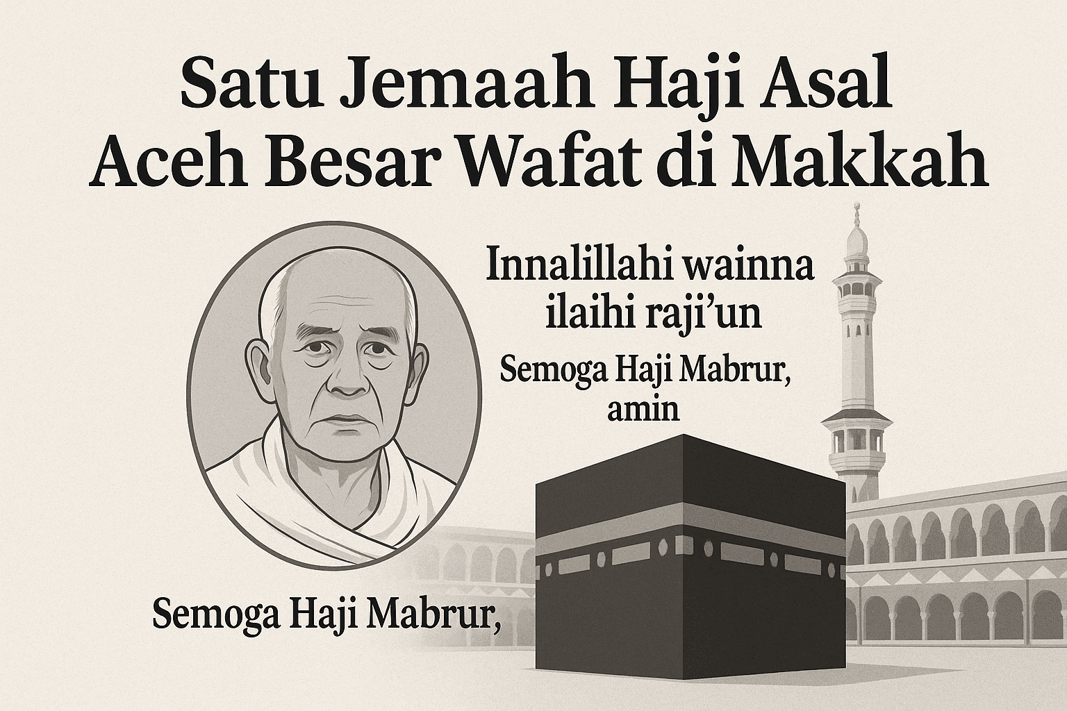 Satu lagi Jemaah Haji Aceh, Asal Aceh Besar Wafat di Makkah, Kemenag: Almarhum Miliki Riwayat Penyakit Jantung