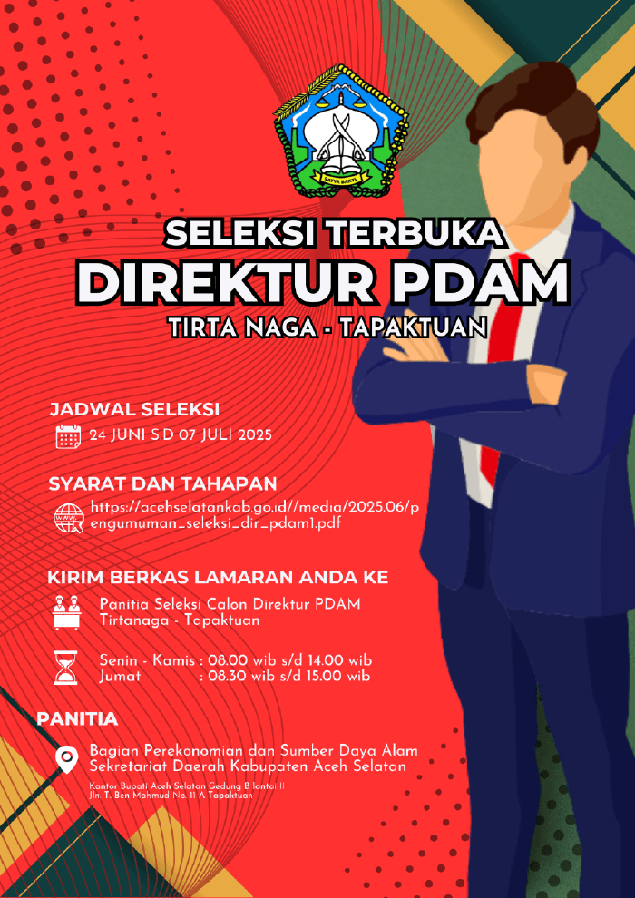 Mengawal Seleksi Direktur PDAM Tirta Naga Aceh selatan, Ujian Keterbukaan di Tengah Bayang-Bayang Polemik
