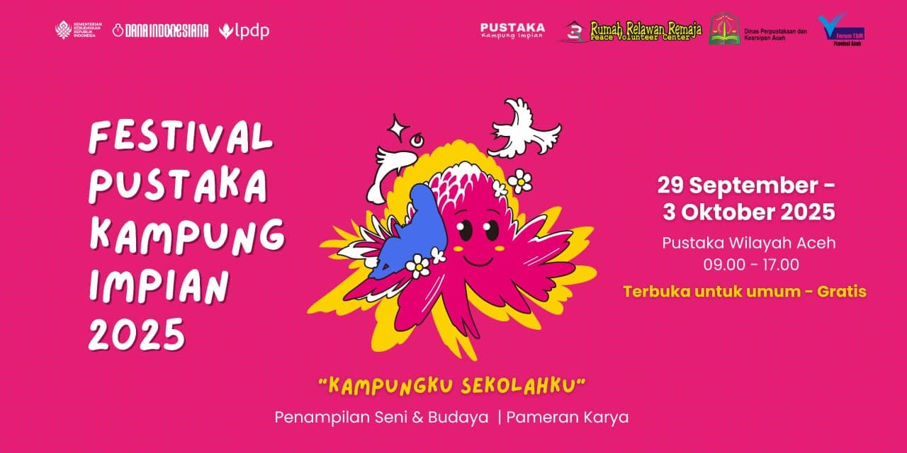 Festival Pustaka Kampung Impian 2025: Dari Desa ke Banda Aceh, 250 Karya Anak Akan Tampil di Pustaka Wilayah
