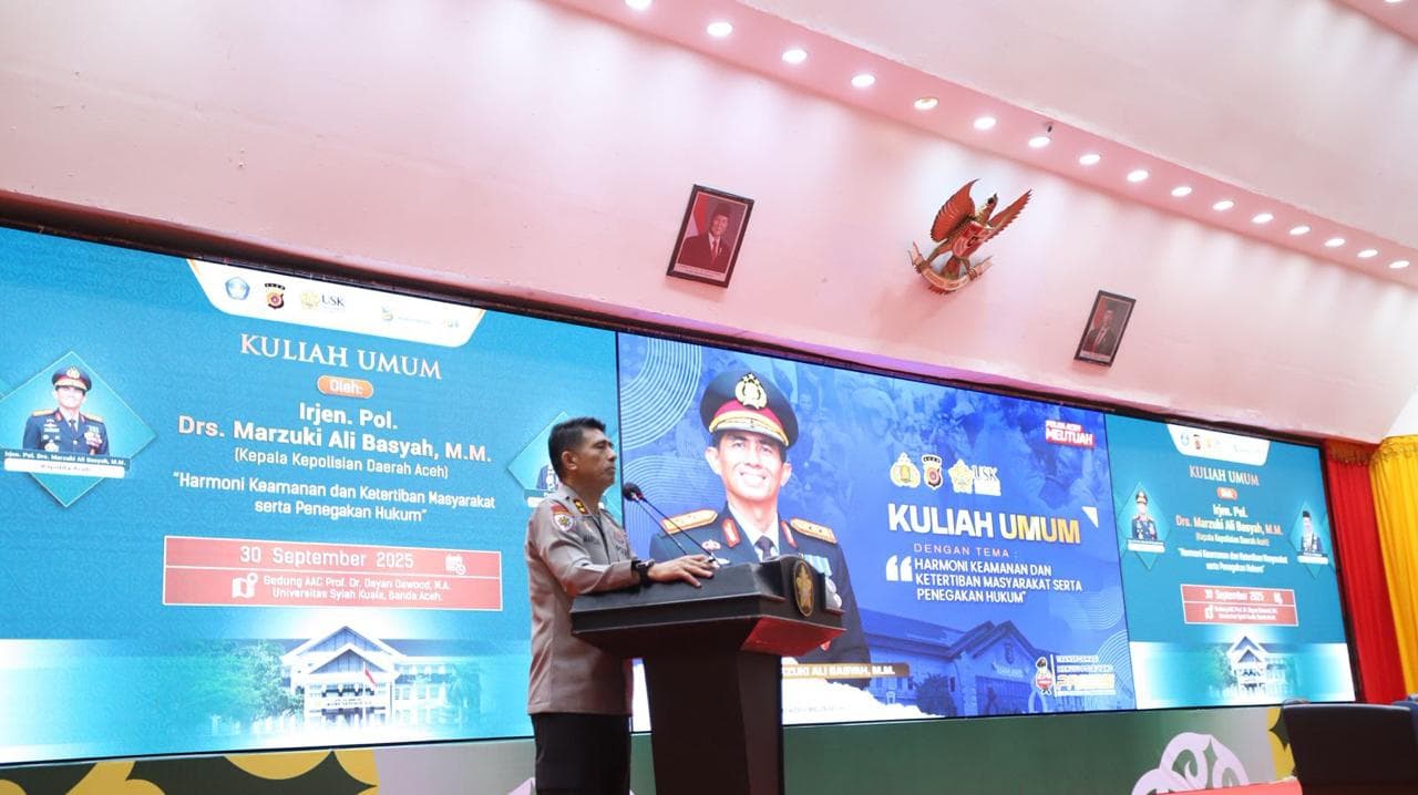 Isi Kuliah Umum di USK, Kapolda Aceh Bahas Harmoni Kamtibmas dan Penegakan Hukum