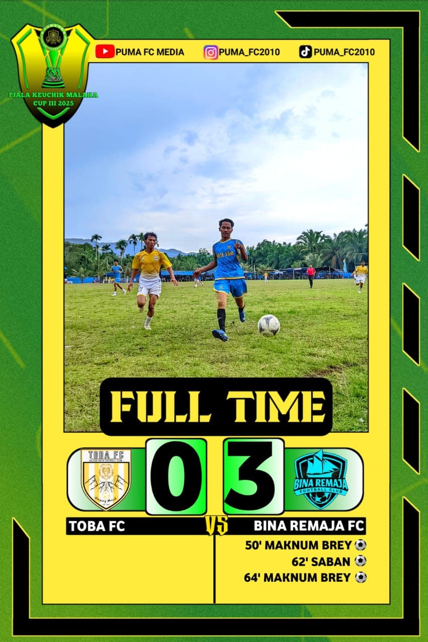 Bungkam Toba FC 3-0, Bina Remaja Melaju Mulus di Piala Keuchik Malaka Cup III 2025