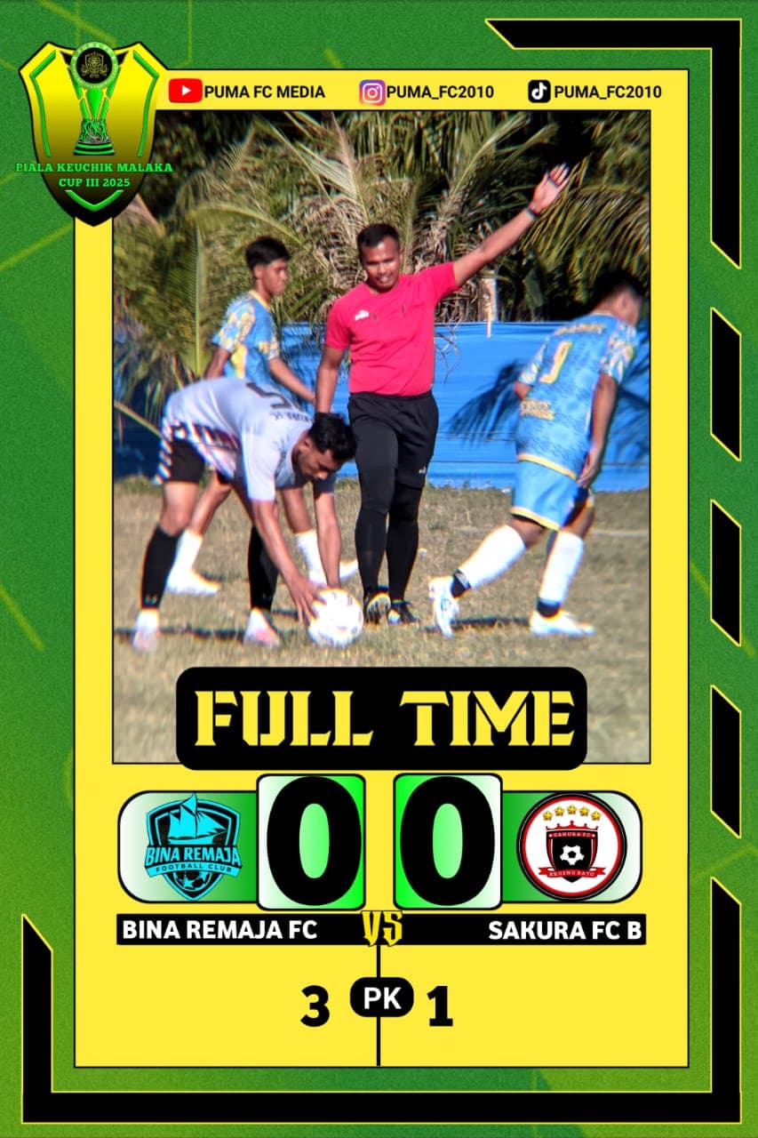 Lewat Drama Adu Penalti, Tim Kuda Hitam Bina Remaja FC Lolos ke Final Piala Keuchik Malaka Cup III 2025