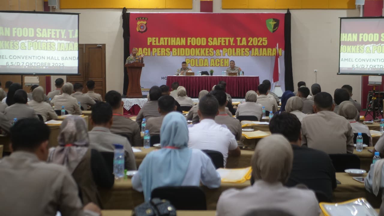 Biddokkes Polda Aceh Gelar Pelatihan BTCLS dan Peningkatan Kemampuan Food Safety