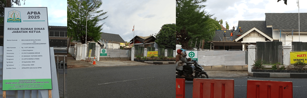 Rehab Rumah Dinas Ketua DPRA Telan Anggaran Rp4,6 Miliar, Tuai Keprihatinan Warga di Tengah Kesulitan Ekonomi