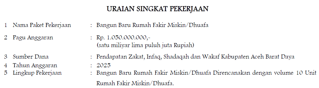 Pemkab Abdya Siap Bangun 10 Rumah Dhuafa, Sumber Dana Murni dari ZIS Ummat