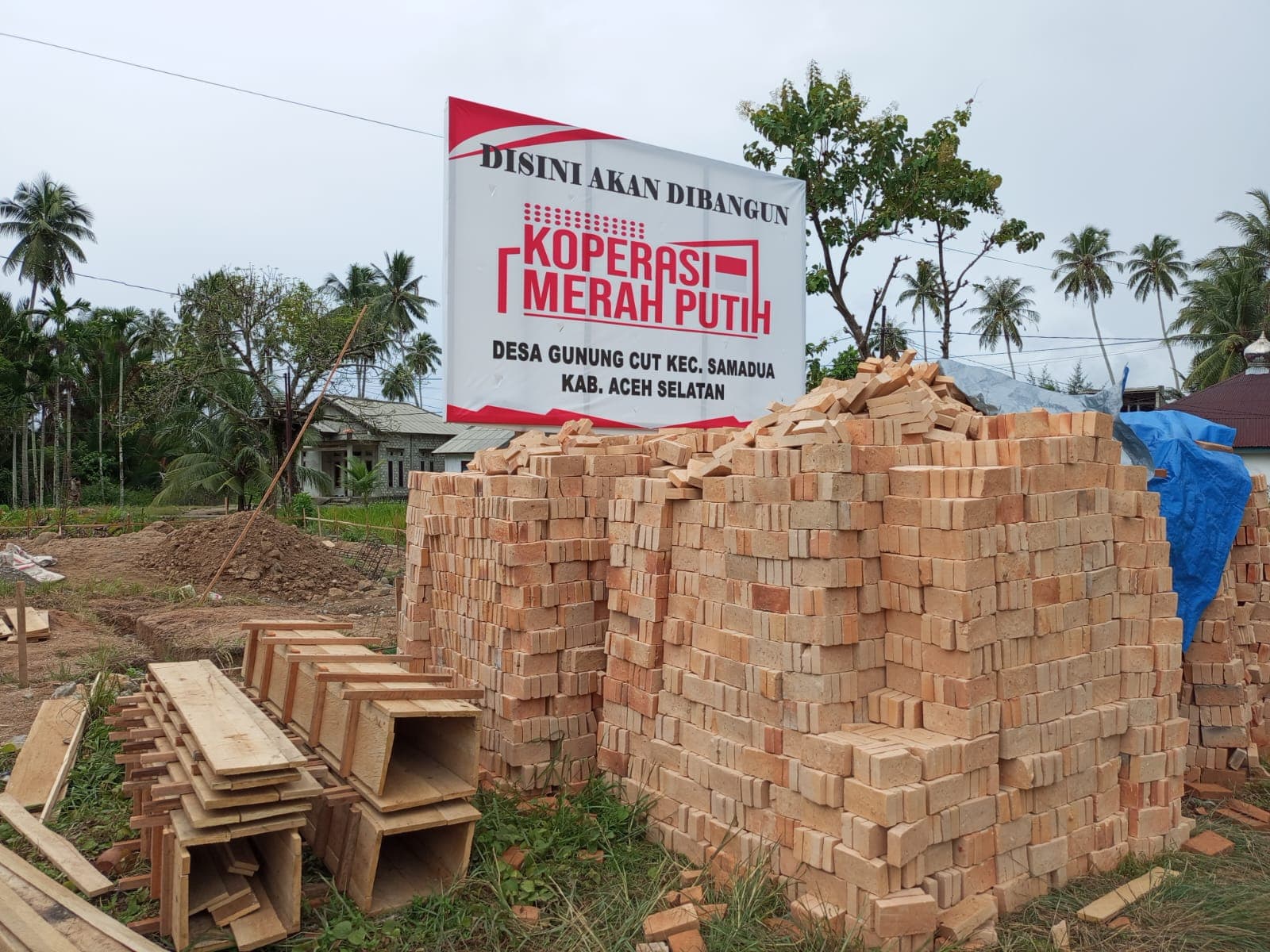 Proyek Koperasi Merah Putih di Gunung Cut Dimulai, Bagian dari Target 260 Unit di Aceh Selatan