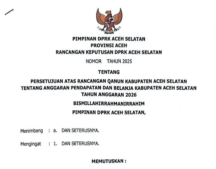 Akhirnya Terungkap! Sekwan Tunjukkan Dokumen Pengesahan APBK 2026: Belanja Rp1,32 Triliun, Teken 30 November