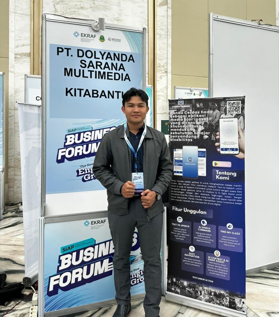 Wakili Aceh, PT Dolyanda Sarana Multi Media Pamerkan Aplikasi AI ‘Pandu Cerdas’ di Business Forum Kemenekraf RI