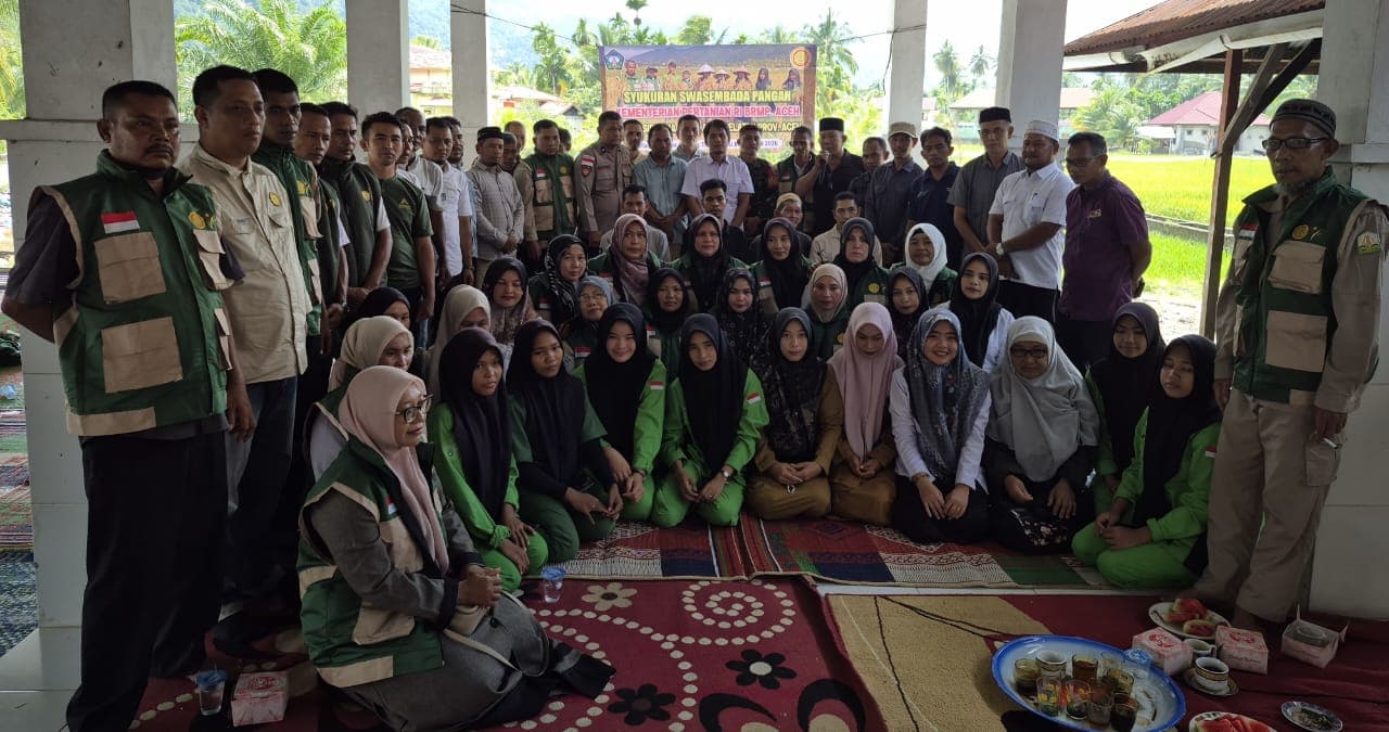 Dukung Target Pangan Presiden Prabowo, BPP Pasie Raja Gelar Syukuran Swasembada Bersama Petani