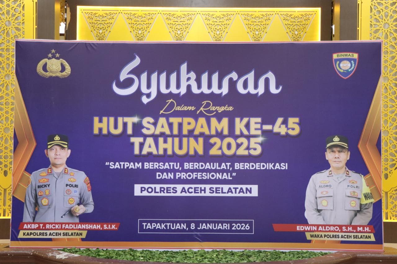 Potong Tumpeng HUT Satpam ke-45, Wakapolres Aceh Selatan: Satpam Adalah Mitra Strategis Polri
