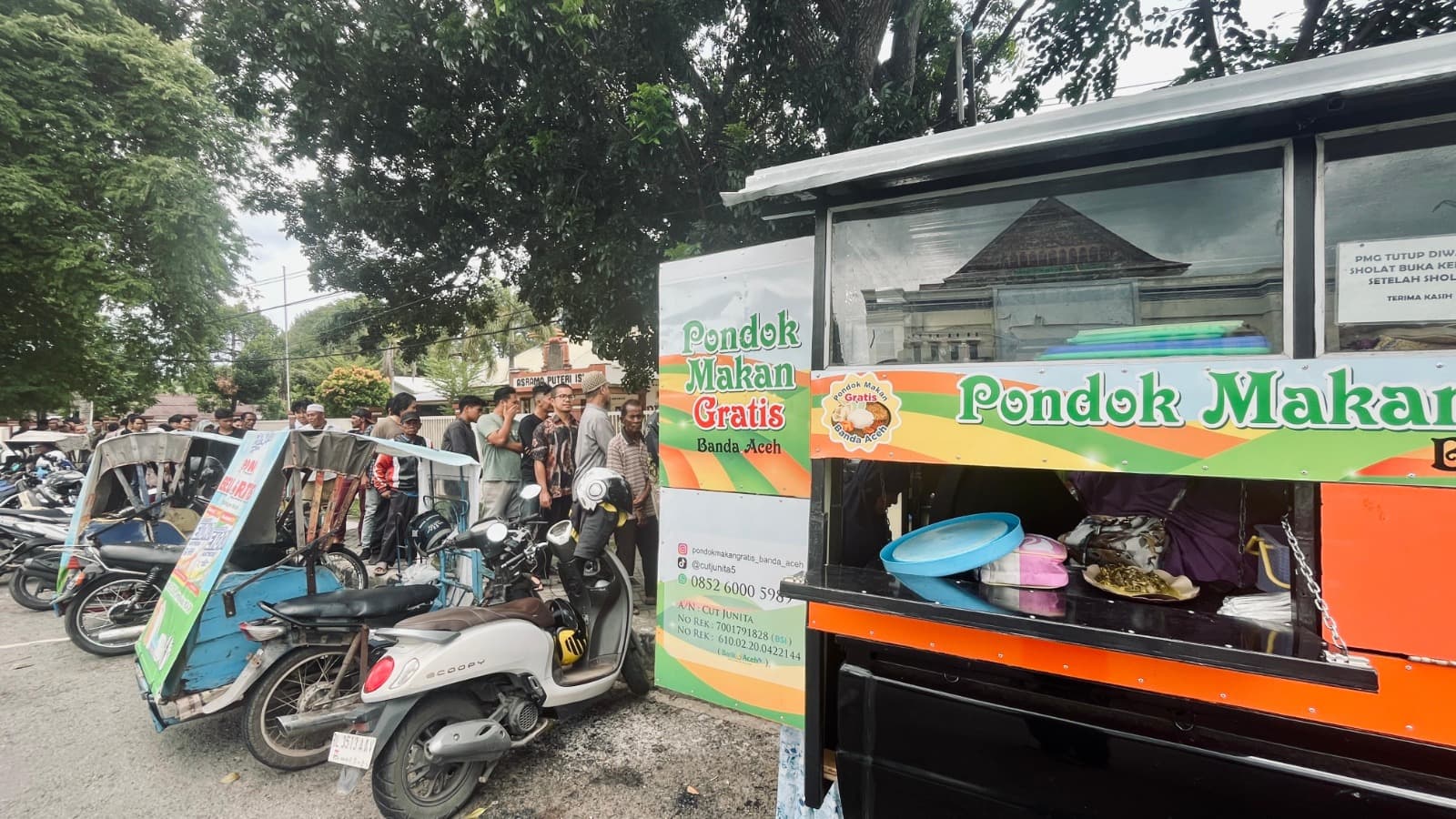 Konsisten Sejak 2023, Pondok Makan Gratis di Peuniti Masih Jadi Tumpuan Warga Banda Aceh