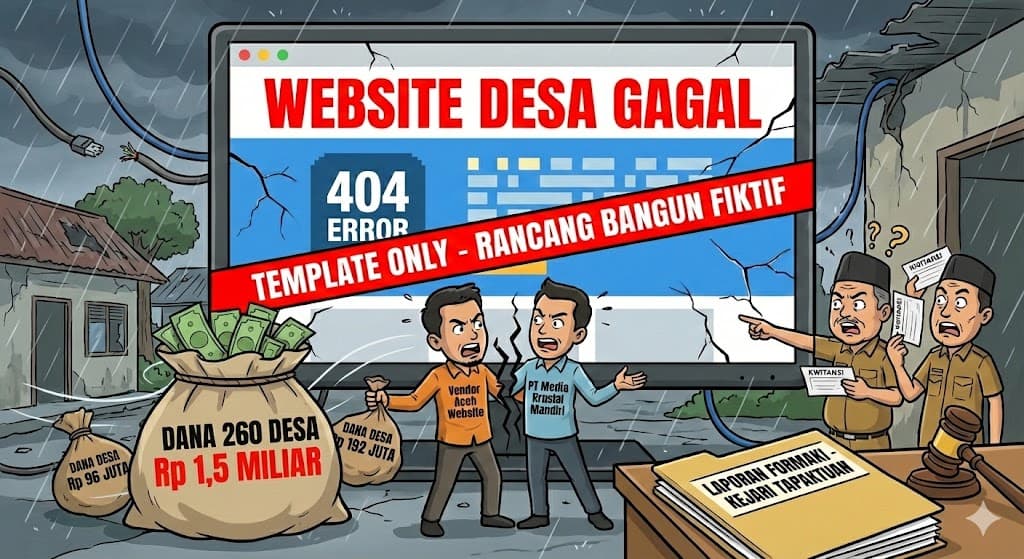 Pecah Kongsi di Internal Vendor, Proyek Website Desa Aceh Selatan Gagal Total, Proses Hukum Tak Terbendung?
