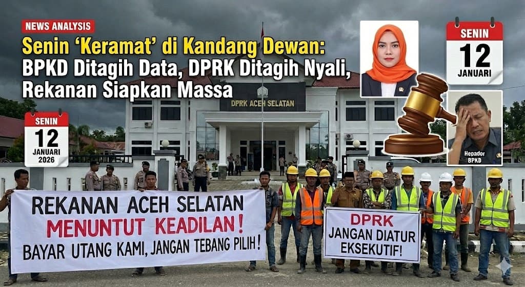 Senin “Keramat” di Kandang Dewan: BPKD Ditagih Data, DPRK Ditagih Nyali, Rekanan Siapkan Massa?